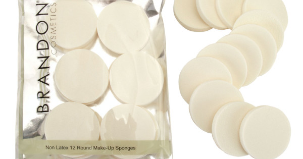 1202 - Make-up Wedges, Round, 12/ Bag