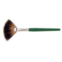 Fan Brush Green Handle