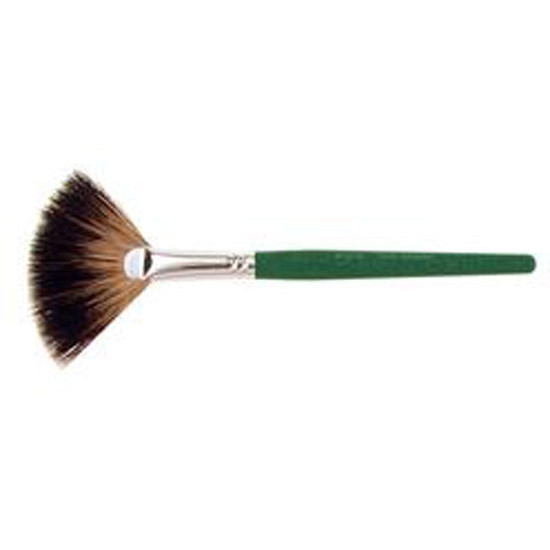 Fan Brush Green Handle