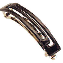21653 - AUTO BARRETTE BLACK  3 1/4