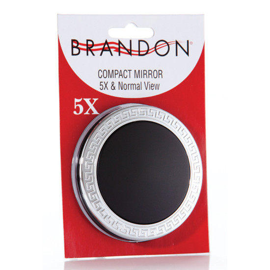 M664B - 5X & Normal Compact Mirror, Blister Pack