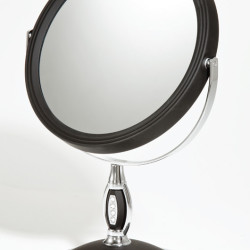 M818 - 7X & Normal View Vanity Rhinestone Mirror Black